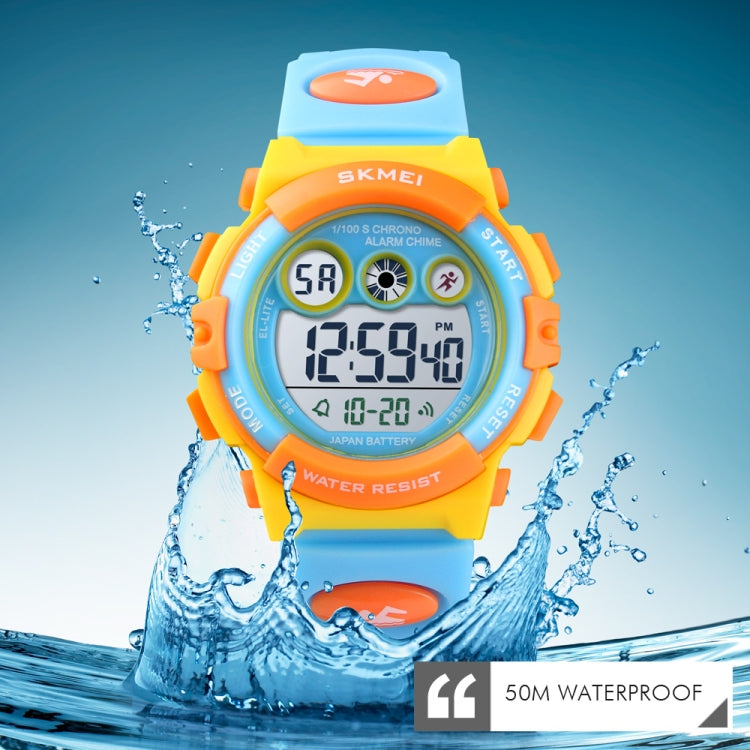 SKMEI 1451 LED Digital Stopwatch Chronograph Luminous Children Sports Electronic Watch(Transparent Sky Blue) - LED Digital Watches by SKMEI | Online Shopping South Africa | PMC Jewellery | Buy Now Pay Later Mobicred