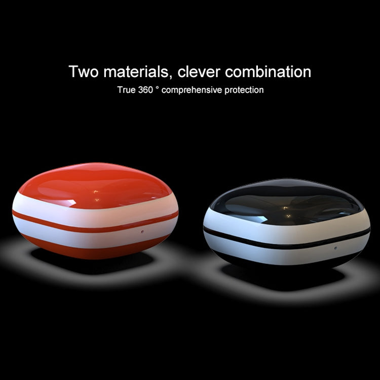 Mirror Surface Silicone + PC Wireless Earphone Protective Case for Beats Powerbeats Pro(Dark Red+Black) - Other Case by PMC TechLife | Online Shopping South Africa | PMC TechLife