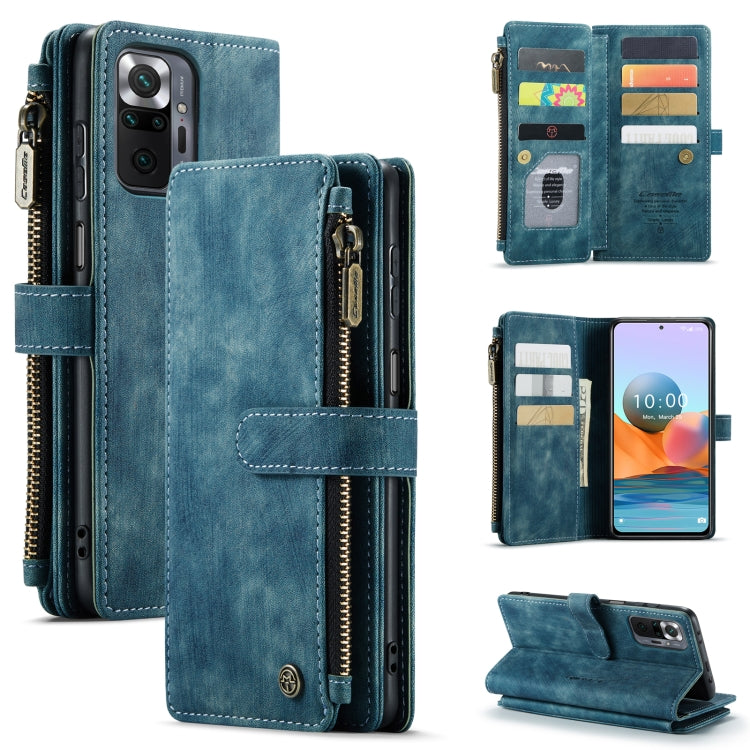 For Xiaomi Redmi Note 10 Pro 4G / Redmi Note 10 Pro Max CaseMe-C30 Multifunctional Horizontal Flip PU + TPU Phone Case(Blue) - Xiaomi Cases by CaseMe | Online Shopping South Africa | PMC Jewellery | Buy Now Pay Later Mobicred