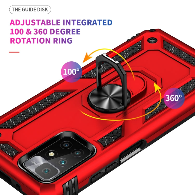 For Xiaomi Redmi 10 Shockproof TPU + PC Phone Case with 360 Degree Rotating Holder(Red) - free shipping - PMC TechLife - Order now!