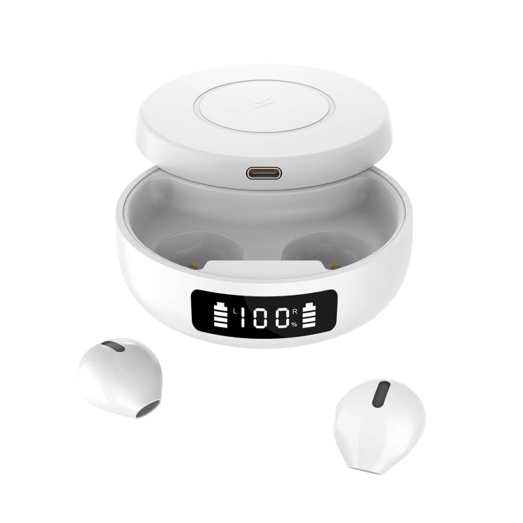 X6WS Mini Noise Reduction Digital Display TWS Wireless Bluetooth Earphone(White) - TWS Earphone by PMC Jewellery | Online Shopping South Africa | PMC Jewellery