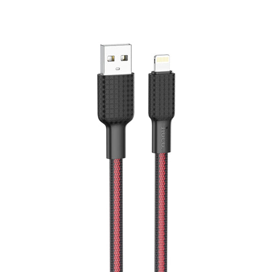 hoco X69 8 Pin Jaeger Charging Data Cable, Length: 1m(Black Red) - Normal Style Cable by hoco | Online Shopping South Africa | PMC Jewellery