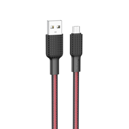 hoco X69 Micro USB Jaeger Charging Data Cable, Length: 1m(Black Red) - Micro USB Cable by hoco | Online Shopping South Africa | PMC Jewellery