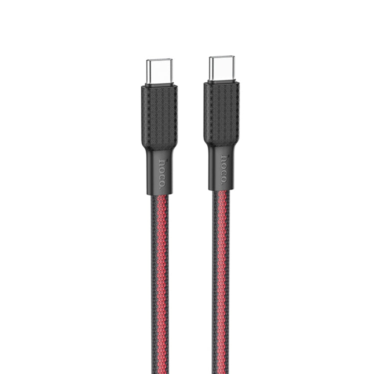 hoco X69 60W Type-C / USB-C to Type-C / USB-C Jaeger Charging Data Cable, Length: 1m(Black Red) - USB-C & Type-C Cable by hoco | Online Shopping South Africa | PMC Jewellery