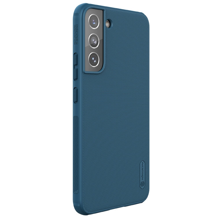 For Samsung Galaxy S22 5G NILLKIN Super Frosted Shield Pro PC + TPU Phone Case(Blue) - Galaxy S22 5G Cases by NILLKIN | Online Shopping South Africa | PMC Jewellery