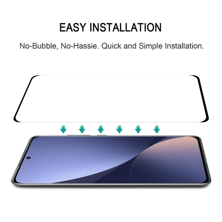 25 PCS 9H HD 3D Curved Edge Tempered Glass Film For Xiaomi 12X / 12 / 12S (Black) - 12 Tempered Glass by PMC Jewellery | Online Shopping South Africa | PMC Jewellery