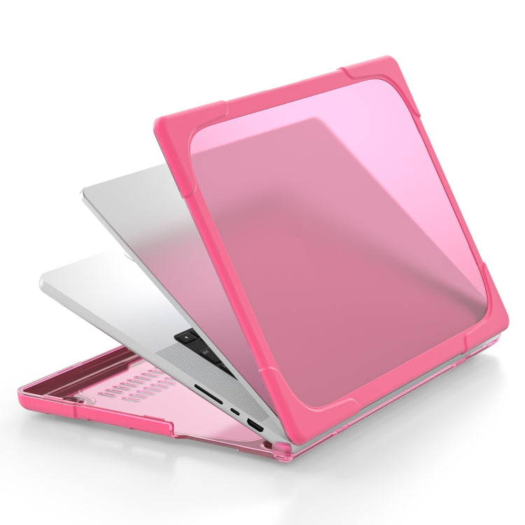 TPU + PC Two Color Laptop Protective Case For MacBook Pro 14.2 inch A2442 2021(Rose Red) - MacBook Pro Cases by PMC Jewellery | Online Shopping South Africa | PMC Jewellery