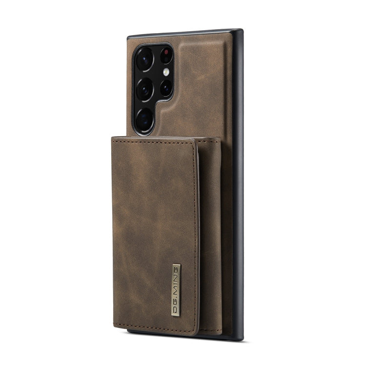 For Samsung Galaxy S22 Ultra 5G DG.MING M1 Series 3-Fold Multi Card Wallet Phone Case(Coffee) - Galaxy S22 Ultra 5G Cases by DG.MING | Online Shopping South Africa | PMC TechLife | Buy Now Pay Later Mobicred