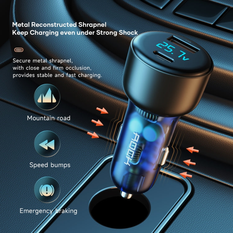 ROCK H16 PD 72W Type-C / USB-C + USB Dual Ports Car Charger - Car Charger by ROCK | Online Shopping South Africa | PMC Jewellery | Buy Now Pay Later Mobicred