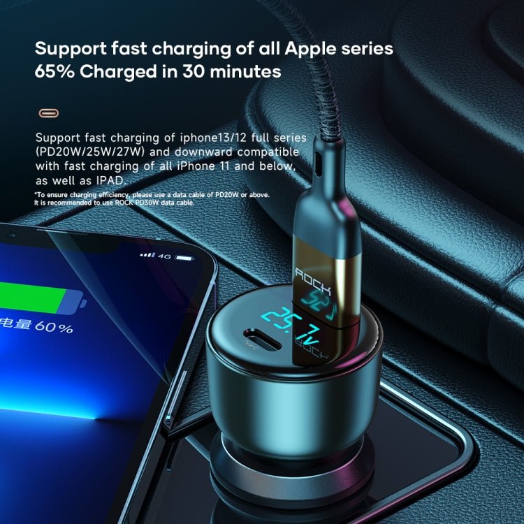 ROCK H16 PD 72W Type-C / USB-C + USB Dual Ports Car Charger - Car Charger by ROCK | Online Shopping South Africa | PMC Jewellery | Buy Now Pay Later Mobicred