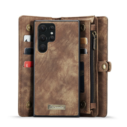 For Samsung Galaxy S22 Ultra 5G CaseMe-008 Detachable Multifunctional Horizontal Flip Leather Case(Brown) - Galaxy S22 Ultra 5G Cases by CaseMe | Online Shopping South Africa | PMC Jewellery | Buy Now Pay Later Mobicred