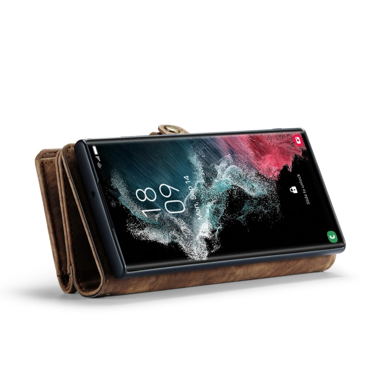 For Samsung Galaxy S22 Ultra 5G CaseMe-008 Detachable Multifunctional Horizontal Flip Leather Case(Brown) - Galaxy S22 Ultra 5G Cases by CaseMe | Online Shopping South Africa | PMC Jewellery | Buy Now Pay Later Mobicred