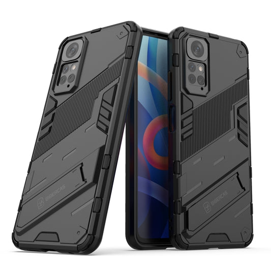 For Xiaomi Redmi Note 11 / Note 11S Global Punk Armor 2 in 1 PC + TPU Shockproof Phone Case with Invisible Holder(Black) - Xiaomi Cases by PMC Jewellery | Online Shopping South Africa | PMC Jewellery