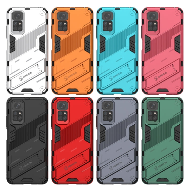 For Xiaomi Redmi Note 11 / Note 11S Global Punk Armor 2 in 1 PC + TPU Shockproof Phone Case with Invisible Holder(Gray) - free shipping - PMC TechLife - Order now!