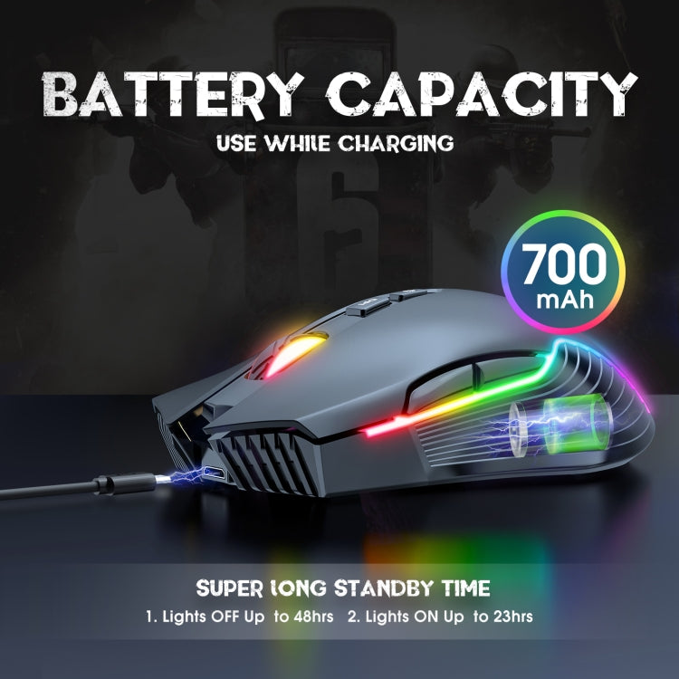 ONIKUMA CW905 2.4G RGB Lighting Wireless Mouse(Black) - free shipping - PMC TechLife - Order now!