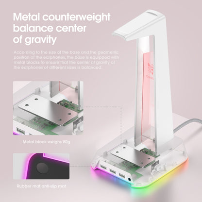 ONIKUMA ST-2 RGB Lighting Headset Holder Stand(White) - Headset Stand by ONIKUMA | Online Shopping South Africa | PMC Jewellery | Buy Now Pay Later Mobicred