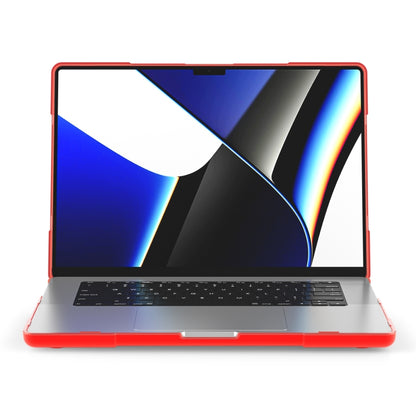 TPU + PC Two-color Anti-fall Laptop Protective Case For MacBook Pro 16.2 inch A2485 2021(Red) - MacBook Pro Cases by PMC Jewellery | Online Shopping South Africa | PMC Jewellery