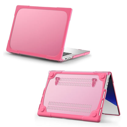 TPU + PC Two-color Anti-fall Laptop Protective Case For MacBook Pro 16.2 inch A2485 2021(Rose Red) - MacBook Pro Cases by PMC Jewellery | Online Shopping South Africa | PMC Jewellery