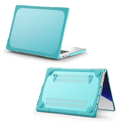 TPU + PC Two-color Anti-fall Laptop Protective Case For MacBook Pro 16.2 inch A2485 2021(Light Blue) - MacBook Pro Cases by PMC Jewellery | Online Shopping South Africa | PMC Jewellery