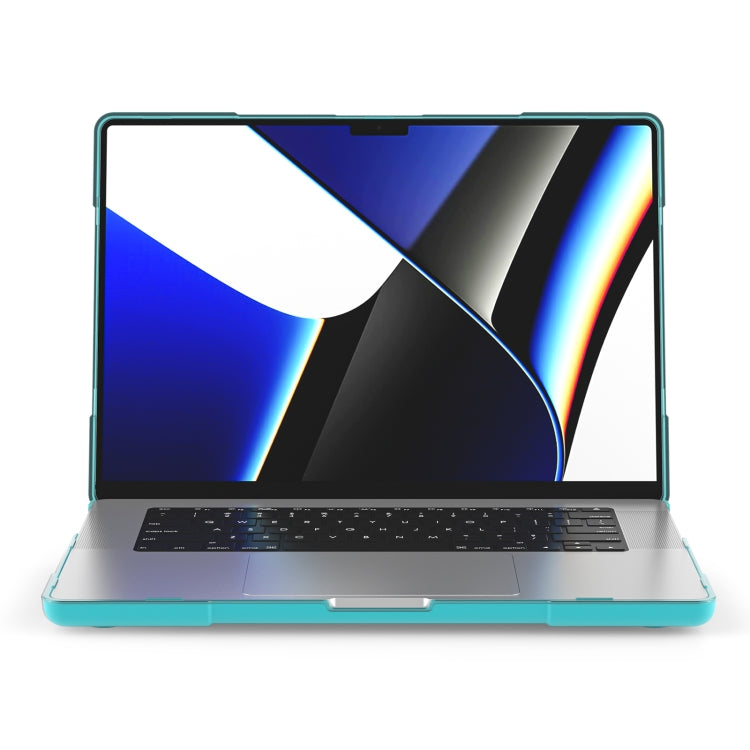 TPU + PC Two-color Anti-fall Laptop Protective Case For MacBook Pro 16.2 inch A2485 2021(Light Blue) - MacBook Pro Cases by PMC Jewellery | Online Shopping South Africa | PMC Jewellery