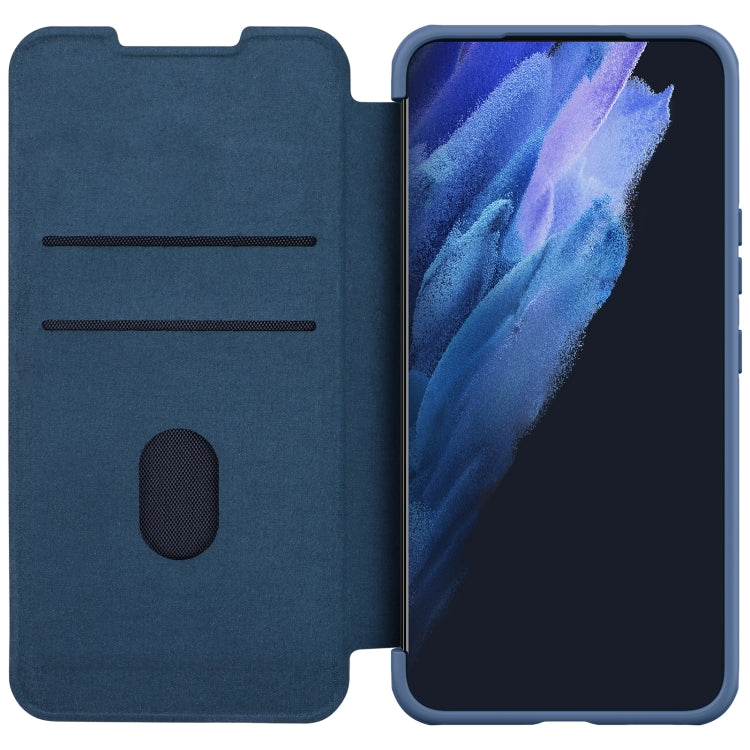 For Samsung Galaxy S22+ 5G NILLKIN QIN Series Pro Sliding Camera Cover Design Leather Phone Case(Blue) - Galaxy S22+ 5G Cases by NILLKIN | Online Shopping South Africa | PMC Jewellery