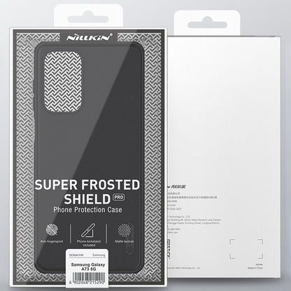 For Samsung Galaxy A73 5G NILLKIN Super Frosted Shield Pro PC + TPU Phone Case(Blue) - Galaxy Phone Cases by NILLKIN | Online Shopping South Africa | PMC Jewellery