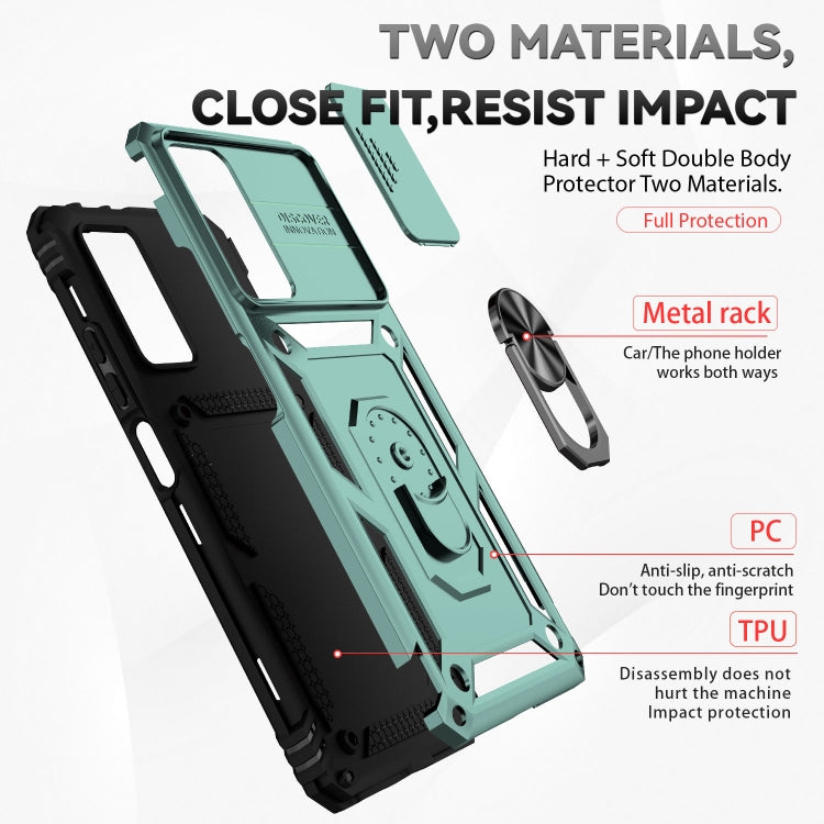 For Xiaomi Redmi Note 11 Pro Global Sliding Camshield Holder Phone Case(Dark Green) - Redmi Note 11 Pro Case by PMC Jewellery | Online Shopping South Africa | PMC Jewellery