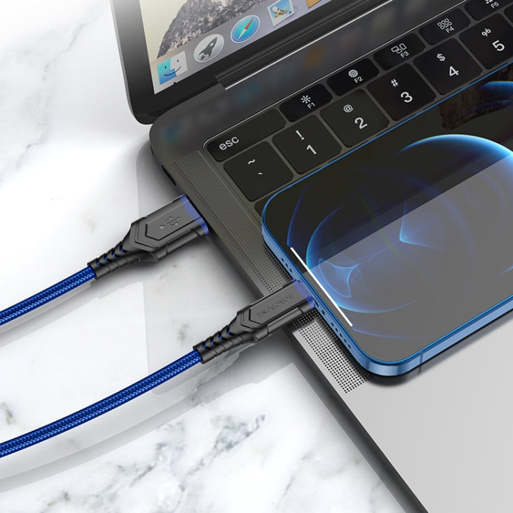 Borofone BX67 1m 2.4A USB to 8 Pin Charging Sync Data Cable(Blue) - Normal Style Cable by Borofone | Online Shopping South Africa | PMC Jewellery