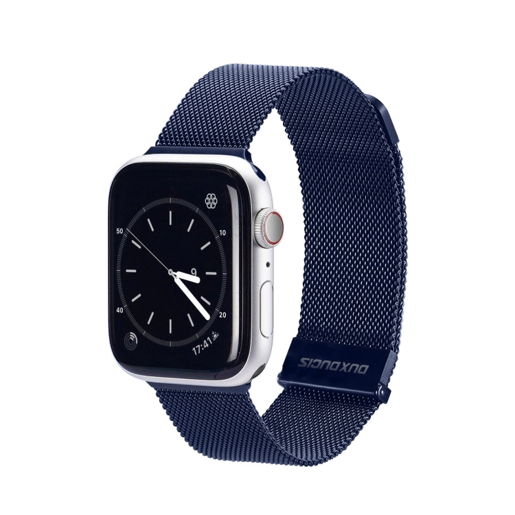 DUX DUCIS Milanese Watchband For Apple Watch Series 7 45mm / 6&SE&5&4 44mm / 3&2&1 42mm(Blue) - Watch Bands by DUX DUCIS | Online Shopping South Africa | PMC Jewellery