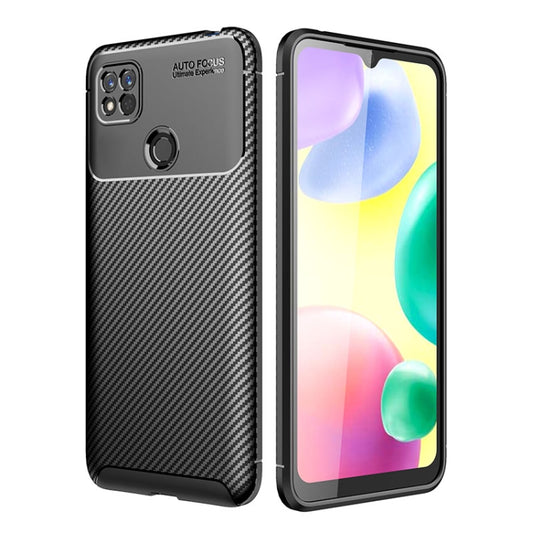 For Xiaomi Redmi 10A Carbon Fiber Texture Shockproof TPU Phone Case(Black) - Xiaomi Cases by PMC Jewellery | Online Shopping South Africa | PMC Jewellery