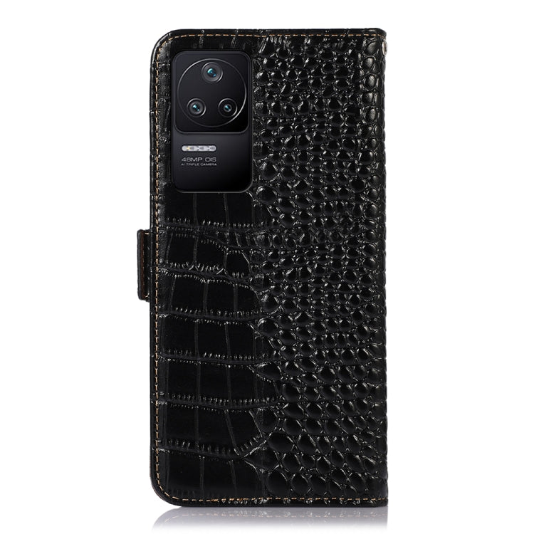 For Xiaomi Redmi K40S Crocodile Top Layer Cowhide Leather Phone Case(Black) - Xiaomi Cases by PMC Jewellery | Online Shopping South Africa | PMC Jewellery