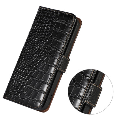 For Xiaomi Redmi K40S Crocodile Top Layer Cowhide Leather Phone Case(Black) - Xiaomi Cases by PMC Jewellery | Online Shopping South Africa | PMC Jewellery