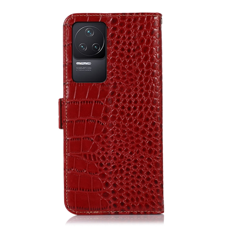 For Xiaomi Redmi K50 / K50 Pro Crocodile Top Layer Cowhide Leather Phone Case(Red) - Xiaomi Cases by PMC Jewellery | Online Shopping South Africa | PMC Jewellery