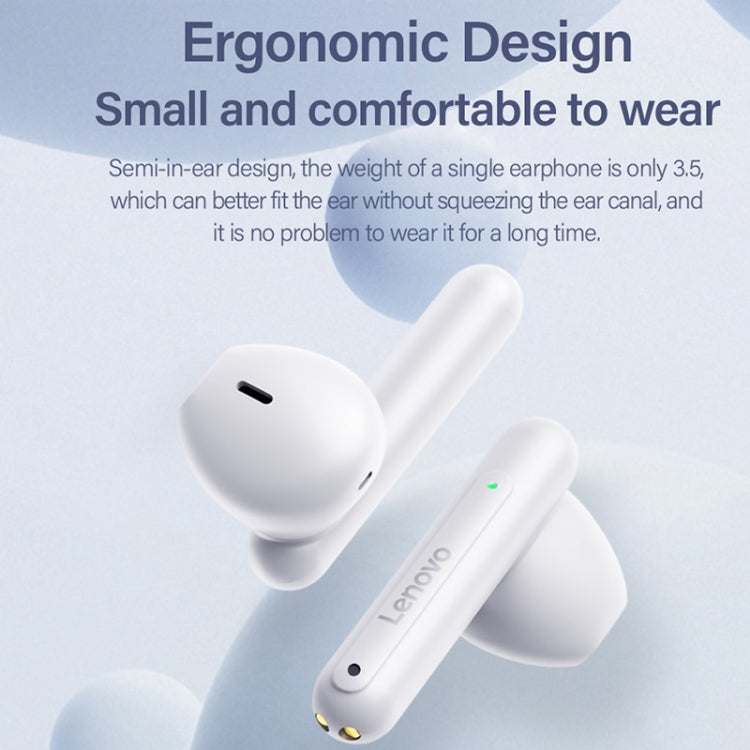 Lenovo LP1Pro Half In-Ear HD Call Wireless Bluetooth TWS Sports Earphone(White) - TWS Earphone by Lenovo | Online Shopping South Africa | PMC Jewellery | Buy Now Pay Later Mobicred