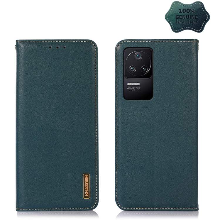 For Xiaomi Redmi K40S KHAZNEH Nappa Top Layer Cowhide Leather Phone Case(Green) - Xiaomi Cases by PMC Jewellery | Online Shopping South Africa | PMC Jewellery