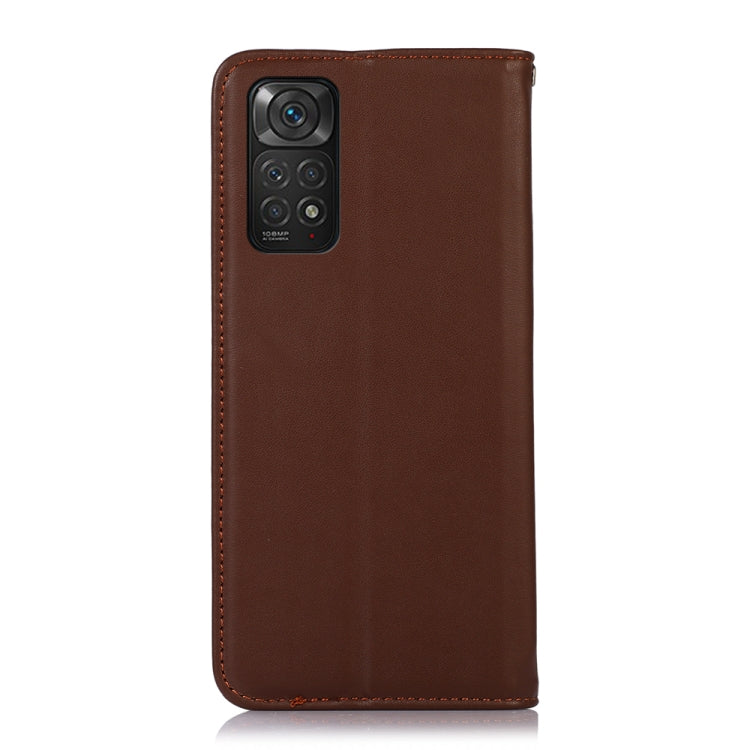 For Xiaomi Redmi Note 11 4G/11S 4G Global KHAZNEH Nappa Top Layer Cowhide Leather Phone Case(Brown) - Xiaomi Cases by PMC Jewellery | Online Shopping South Africa | PMC Jewellery