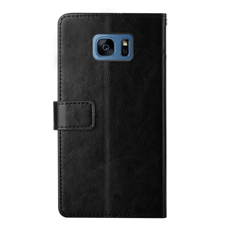 For Samsung Galaxy S7 Y Stitching Horizontal Flip Leather Phone Case(Black) - Galaxy Phone Cases by PMC TechLife | Online Shopping South Africa | PMC TechLife | Buy Now Pay Later Mobicred