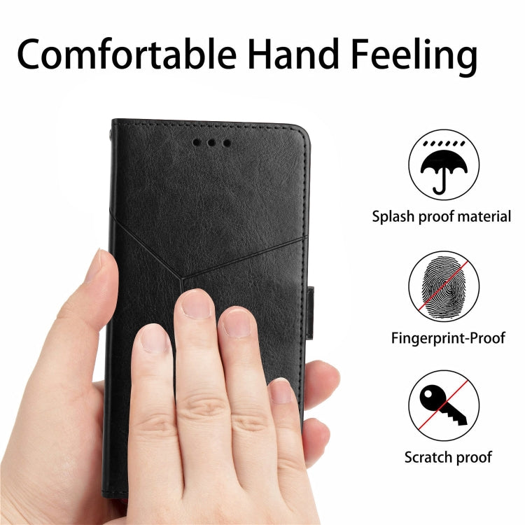 For Samsung Galaxy S7 Y Stitching Horizontal Flip Leather Phone Case(Black) - Galaxy Phone Cases by PMC TechLife | Online Shopping South Africa | PMC TechLife | Buy Now Pay Later Mobicred
