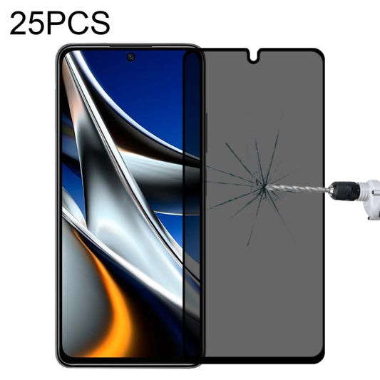 25 PCS Full Cover Anti-peeping Tempered Glass Film For Xiaomi Poco X4 Pro 5G -  by PMC Jewellery | Online Shopping South Africa | PMC Jewellery