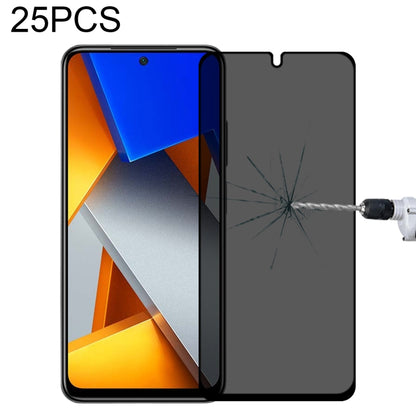 25 PCS Full Cover Anti-peeping Tempered Glass Film For Xiaomi Poco M4 Pro 4G -  by PMC Jewellery | Online Shopping South Africa | PMC Jewellery