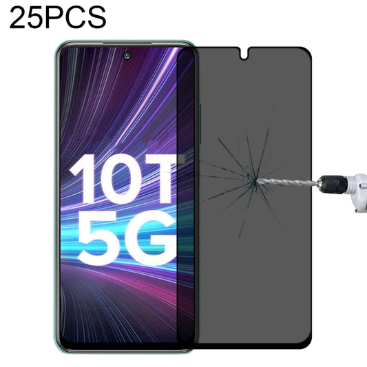 25 PCS Full Cover Anti-peeping Tempered Glass Film For Xiaomi Redmi Note 10T 5G -  by PMC Jewellery | Online Shopping South Africa | PMC Jewellery