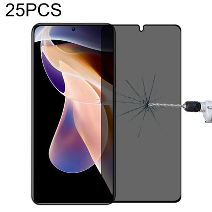 25 PCS Full Cover Anti-peeping Tempered Glass Film For Xiaomi Redmi Note 11 Pro+ 5G -  by PMC Jewellery | Online Shopping South Africa | PMC Jewellery