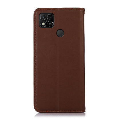 For Xiaomi Redmi 10A / 9C KHAZNEH Nappa Top Layer Cowhide Leather Phone Case(Brown) - Xiaomi Cases by PMC Jewellery | Online Shopping South Africa | PMC Jewellery