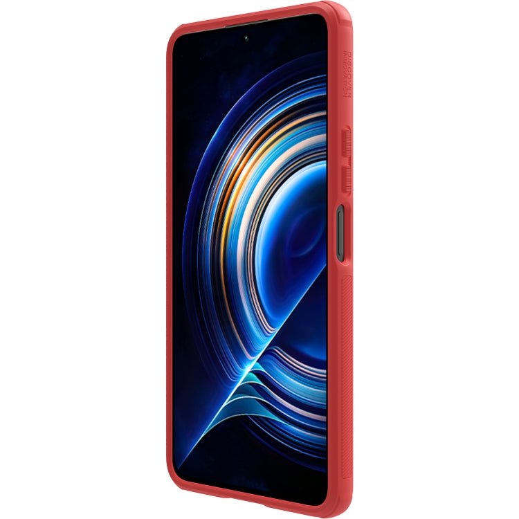 For Xiaomi Redmi K50 / K50 Pro NILLKIN Frosted Shield Pro PC + TPU Phone Case(Red) - Xiaomi Cases by NILLKIN | Online Shopping South Africa | PMC Jewellery