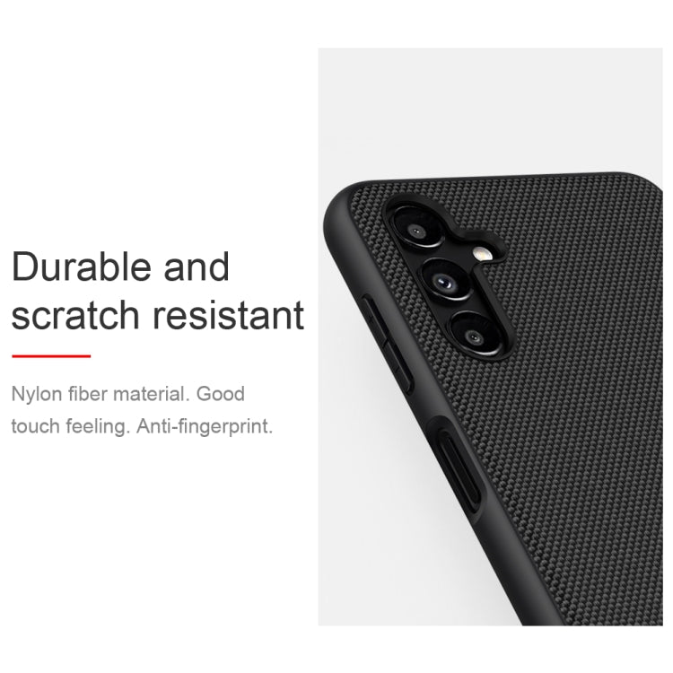 For Samsung Galaxy A13 5G NILLKIN 3D Texture Nylon Fiber PC+TPU Phone Case(Black) - Galaxy Phone Cases by NILLKIN | Online Shopping South Africa | PMC Jewellery | Buy Now Pay Later Mobicred