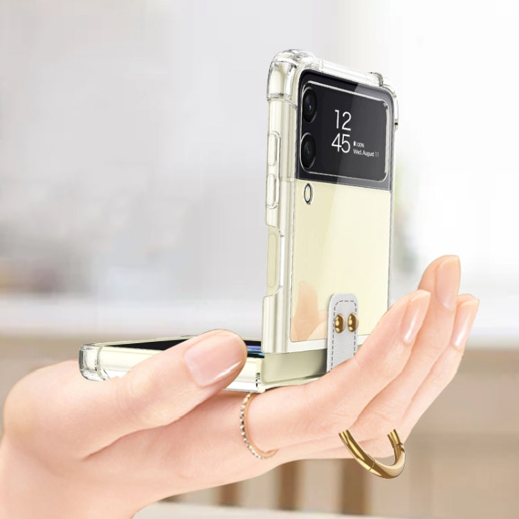 For Samsung Galaxy Z Flip3 5G GKK Shockproof Airbag Phone Case with Ring Holder & Stylus Pen(Transparent) - Galaxy Phone Cases by GKK | Online Shopping South Africa | PMC Jewellery | Buy Now Pay Later Mobicred