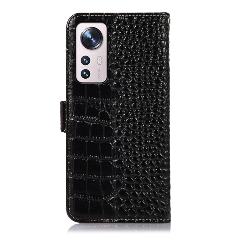 For Xiaomi 12 Lite Crocodile Top Layer Cowhide Leather Phone Case(Black) - Xiaomi Cases by PMC Jewellery | Online Shopping South Africa | PMC Jewellery