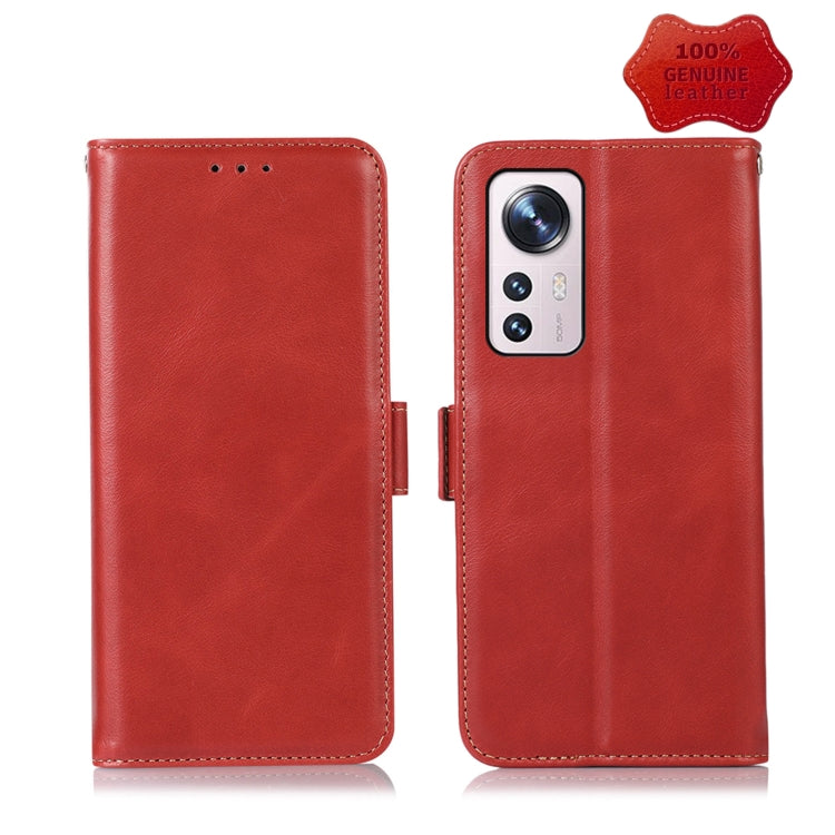 For Xiaomi 12 Lite Crazy Horse Top Layer Cowhide Leather Phone Case(Red) - Xiaomi Cases by PMC Jewellery | Online Shopping South Africa | PMC Jewellery