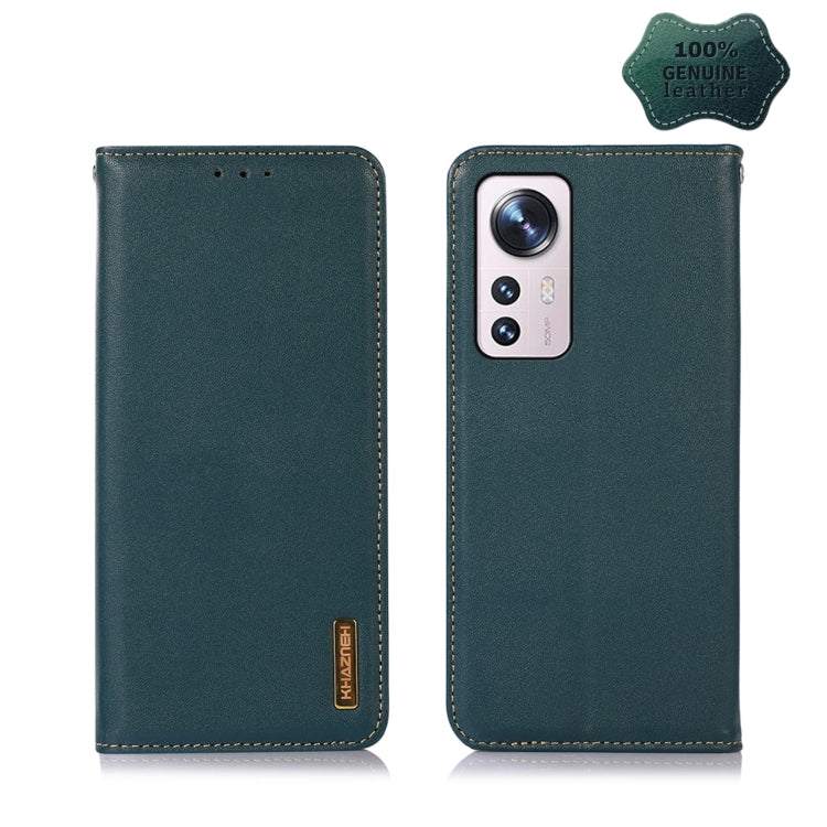 For Xiaomi 12 Lite KHAZNEH Nappa Top Layer Cowhide Leather Phone Case(Green) - Xiaomi Cases by PMC Jewellery | Online Shopping South Africa | PMC Jewellery