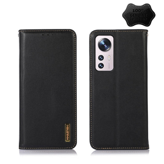 For Xiaomi 12 Lite KHAZNEH Nappa Top Layer Cowhide Leather Phone Case(Black) - Xiaomi Cases by PMC Jewellery | Online Shopping South Africa | PMC Jewellery